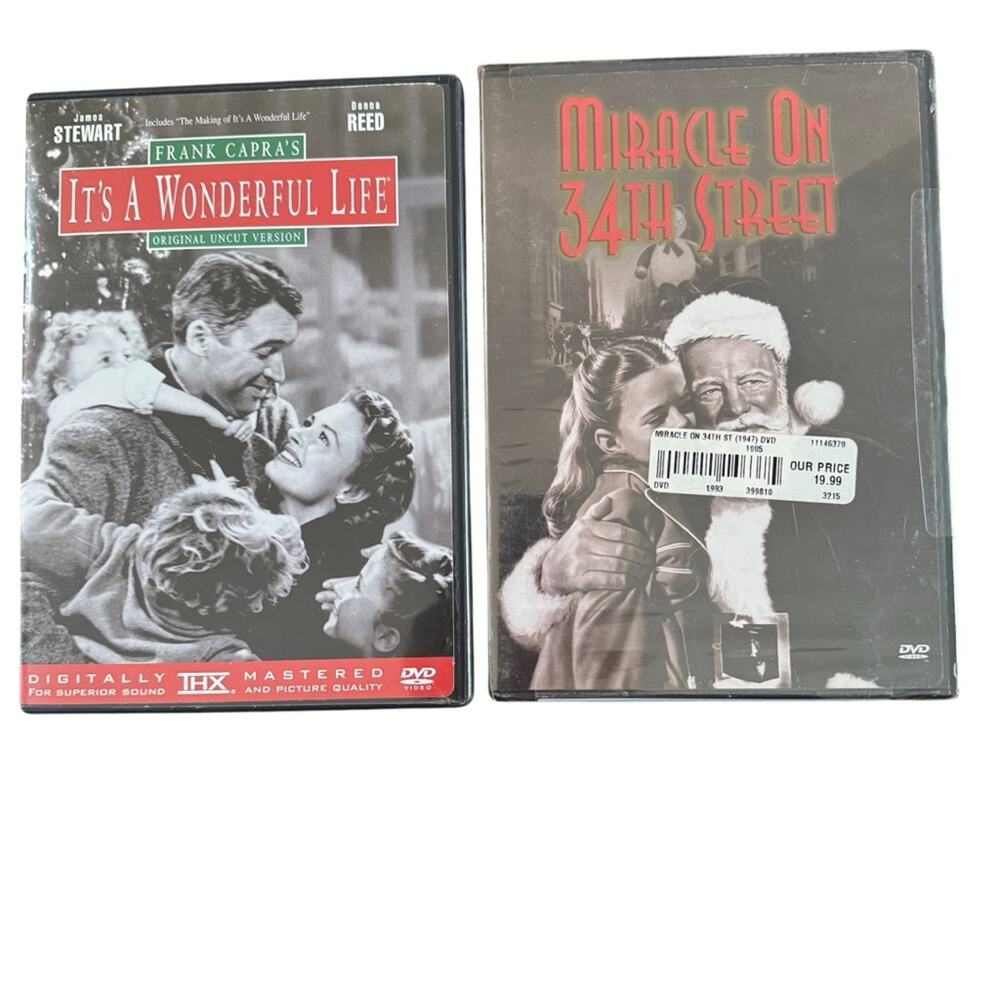 It’s a Wonderful Life & Miracle on 34th Street DVDs Christmas Classics